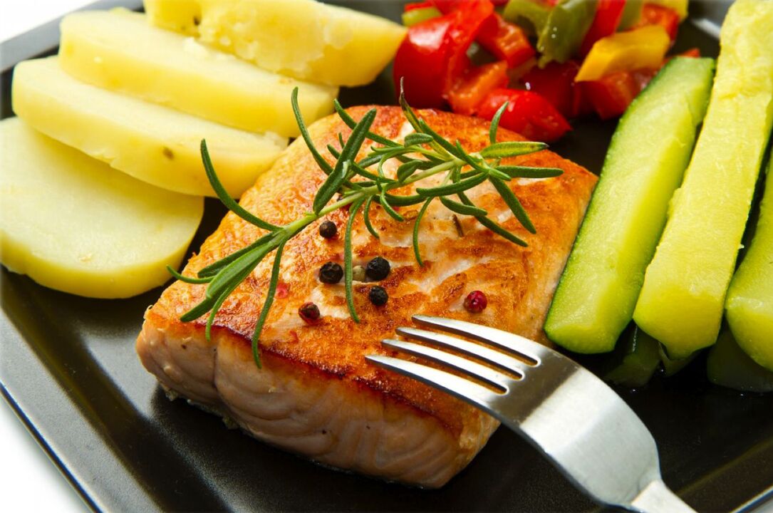 warzywa z rybami na zapalenie żołądka